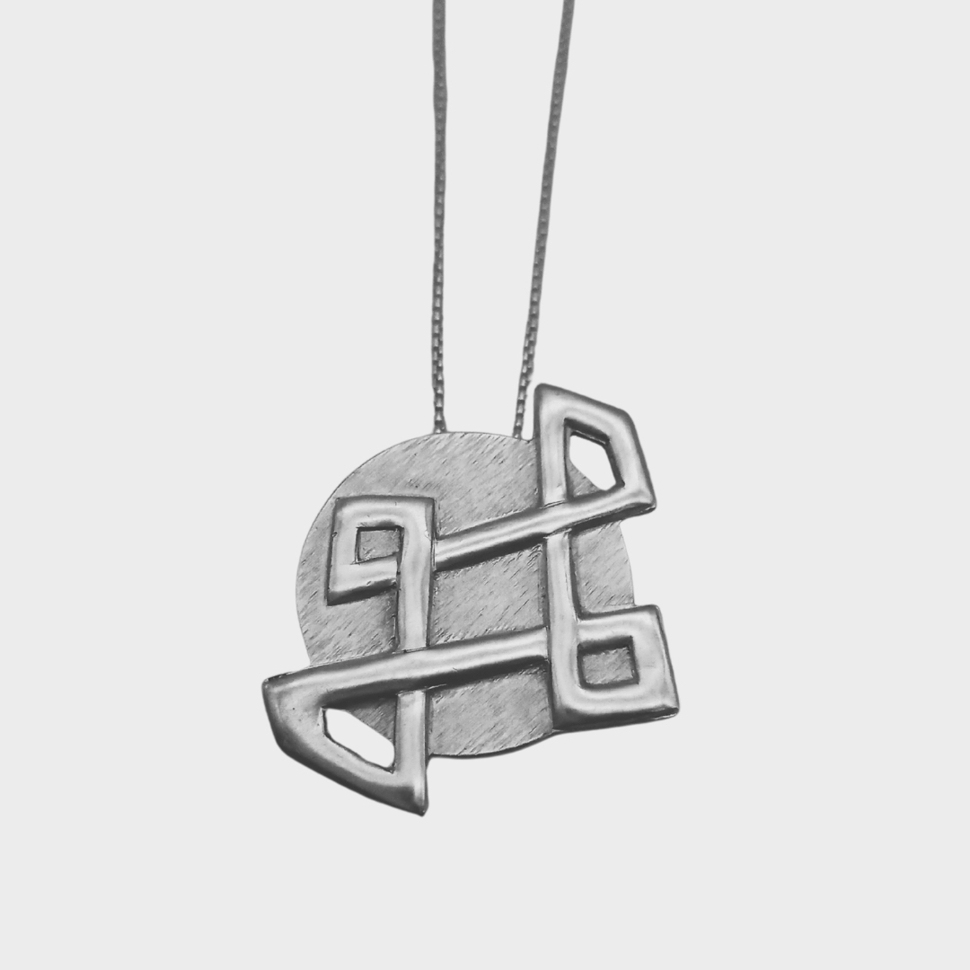 Silver Weaving Path Pendant V1