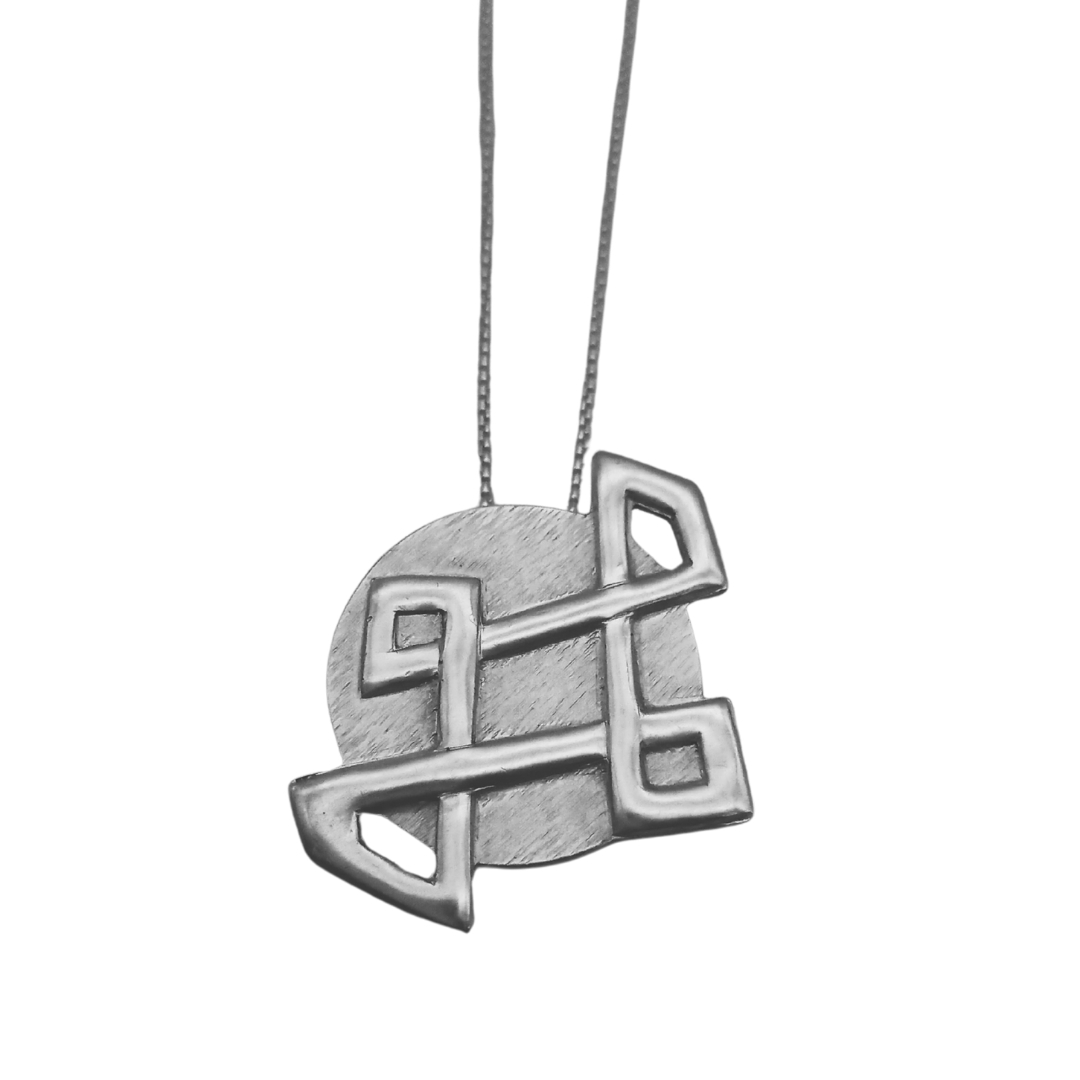 Silver Weaving Path Pendant V1 - Image 2