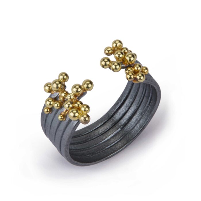 Oxidised Low Tide Ring