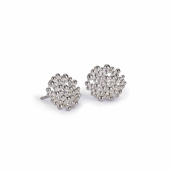 Berry Stud Silver Earrings