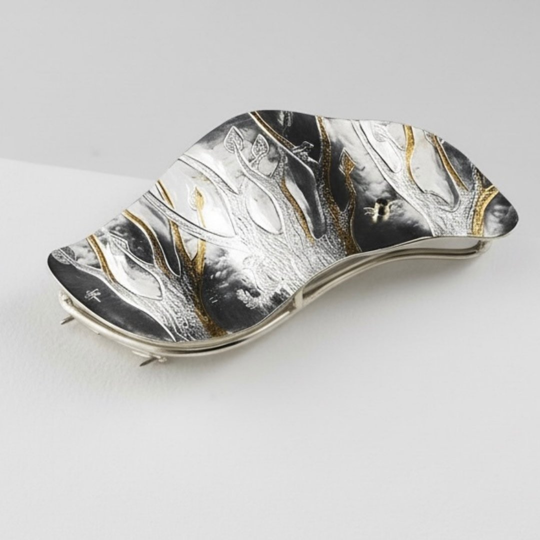 Sculptural Scene Brooch - 'Within the Trees’