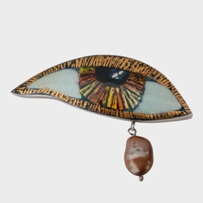 Medium Brown Eye Brooch